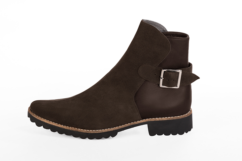 boots femme daim noir